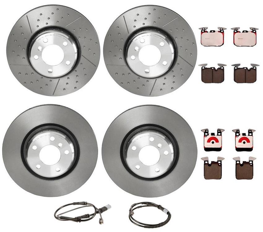 BMW Brembo Brake Kit - Pads &  Rotors Front and Rear (340mm/345mm) (Ceramic) 34356792292 - Brembo 2853589KIT